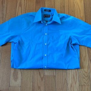 Stafford essentials cotton blend broadcloth short sleeve dress shirt